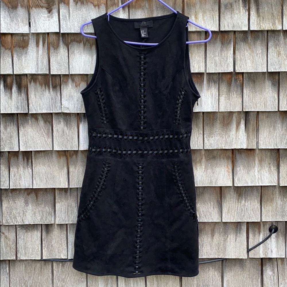 H&M Suede Black Dress